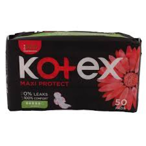 KOTEX MAXI PROTECT PADS SUPER WINGS 50S
